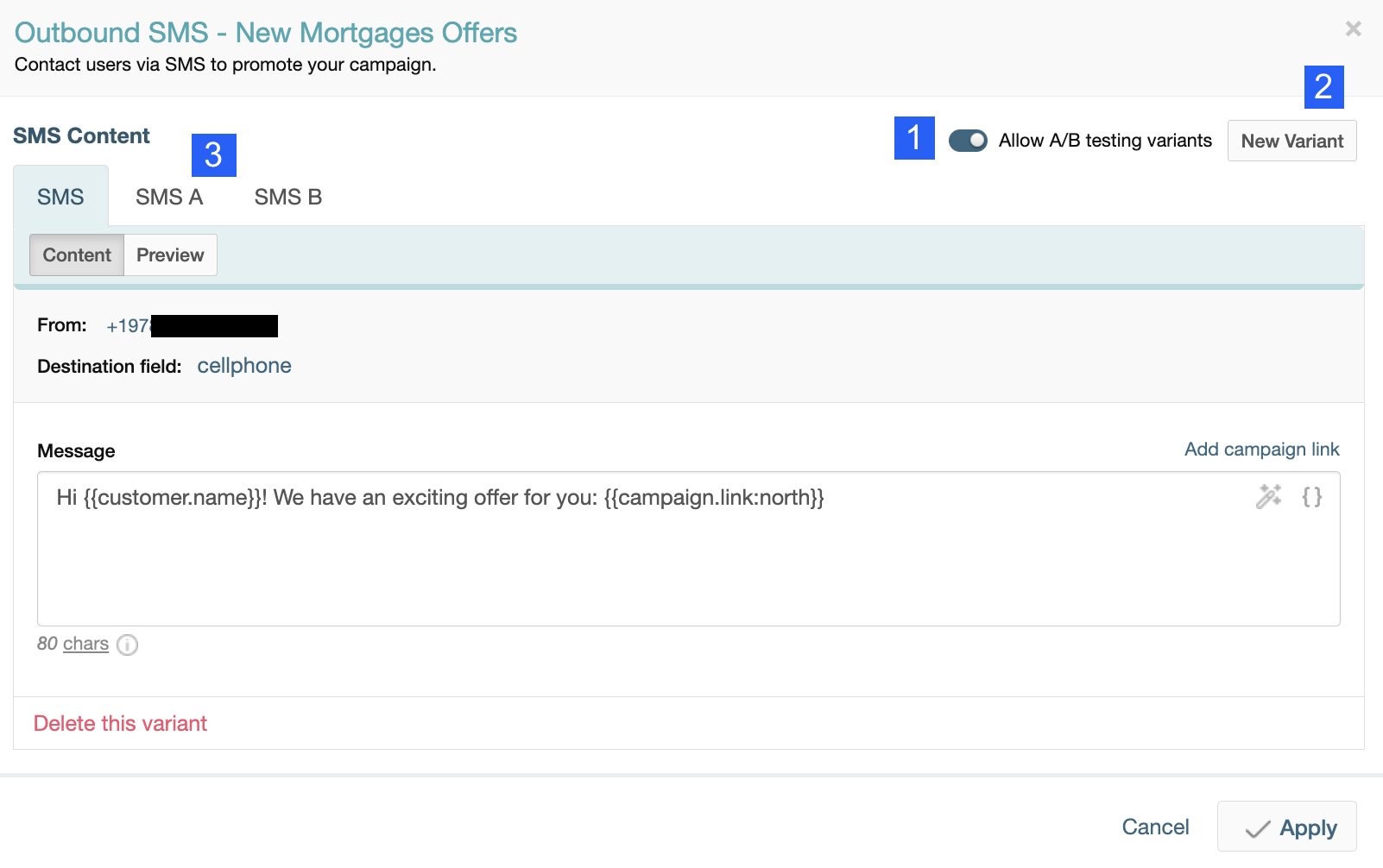 A/B Testing for SMS and Push notifications