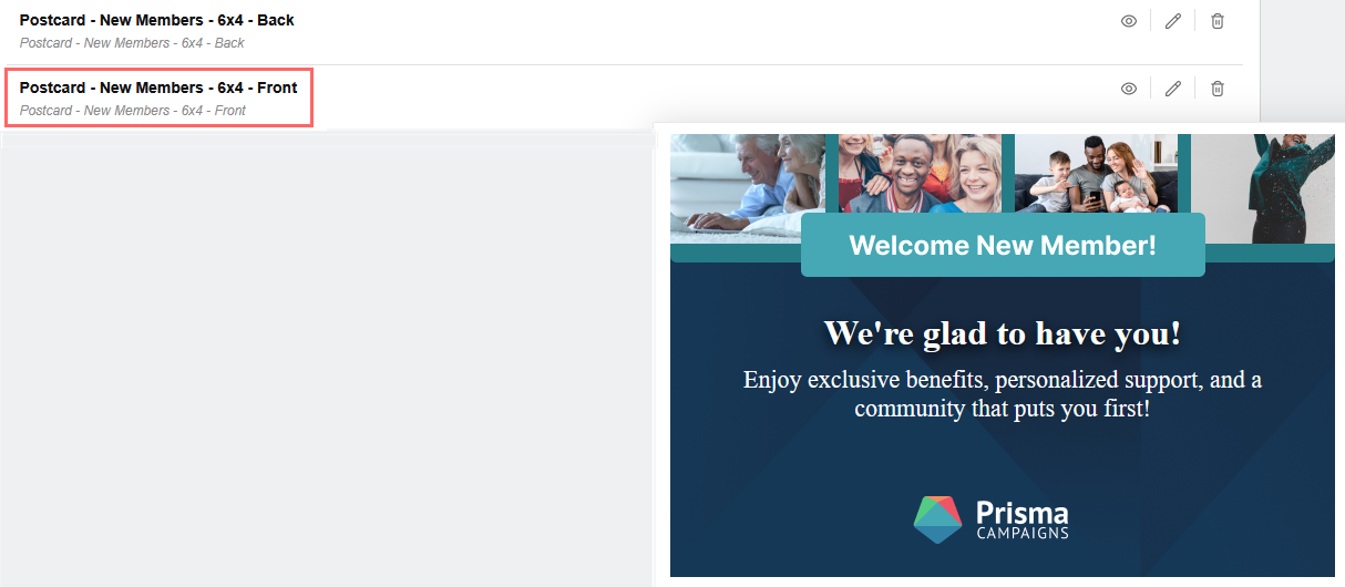 Direct Mail Template Front Preview