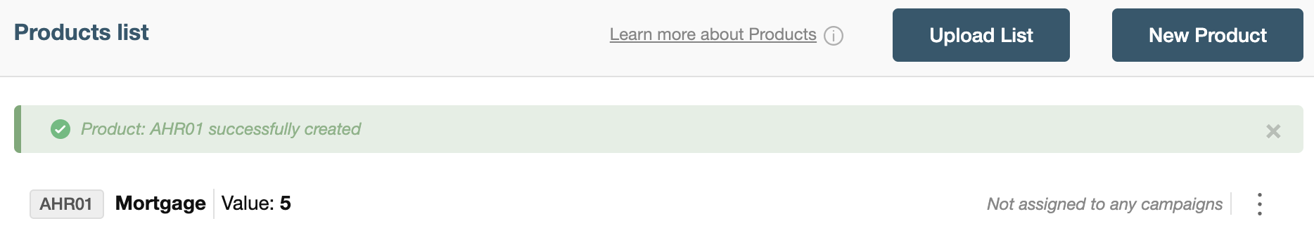 Saving a Product