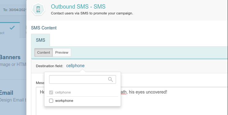 Leads in SMS campaigns