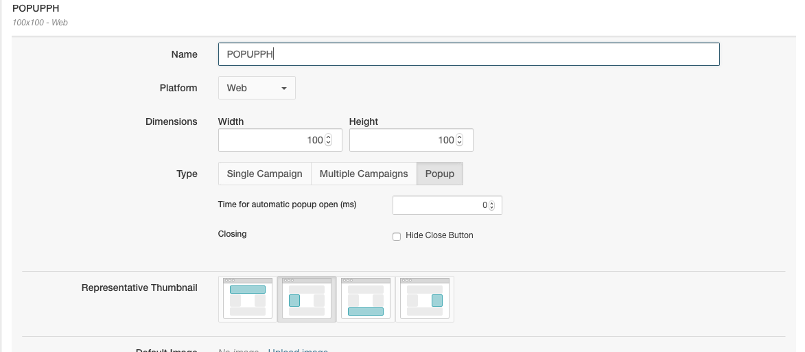 Configuración de un placeholder