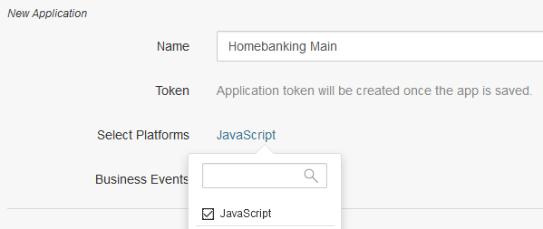 Creating a new application