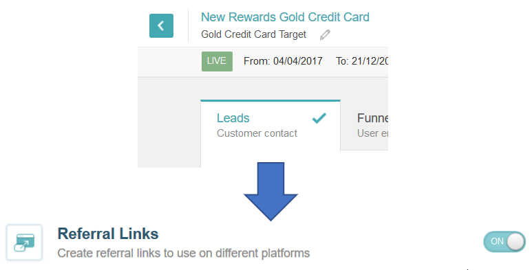 Creating a new referral link