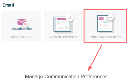 Using the communication preferences component