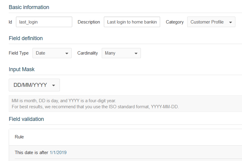 Creating a new data field