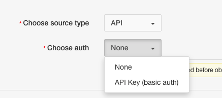 Choosing Auth setting on Prisma