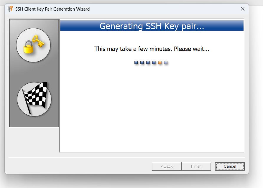 Key generation in progress