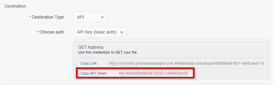 Location of Auth Key on Prisma