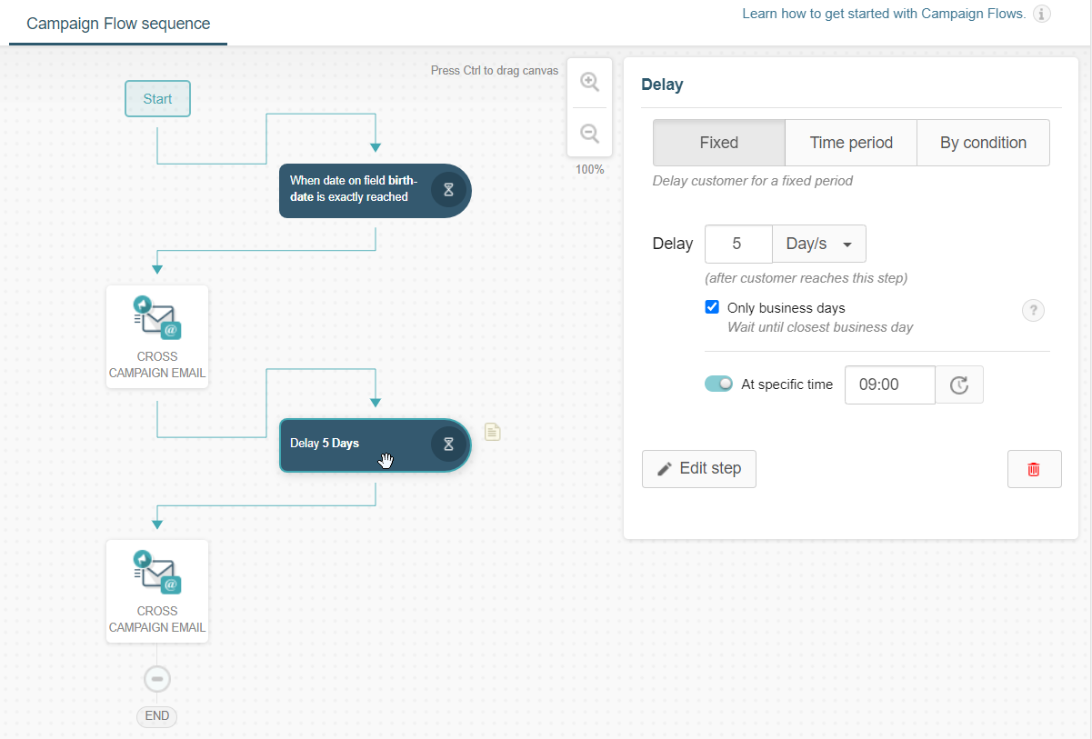 Build sequence with delays