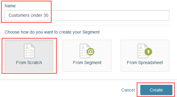 Creating a new segment from scratch