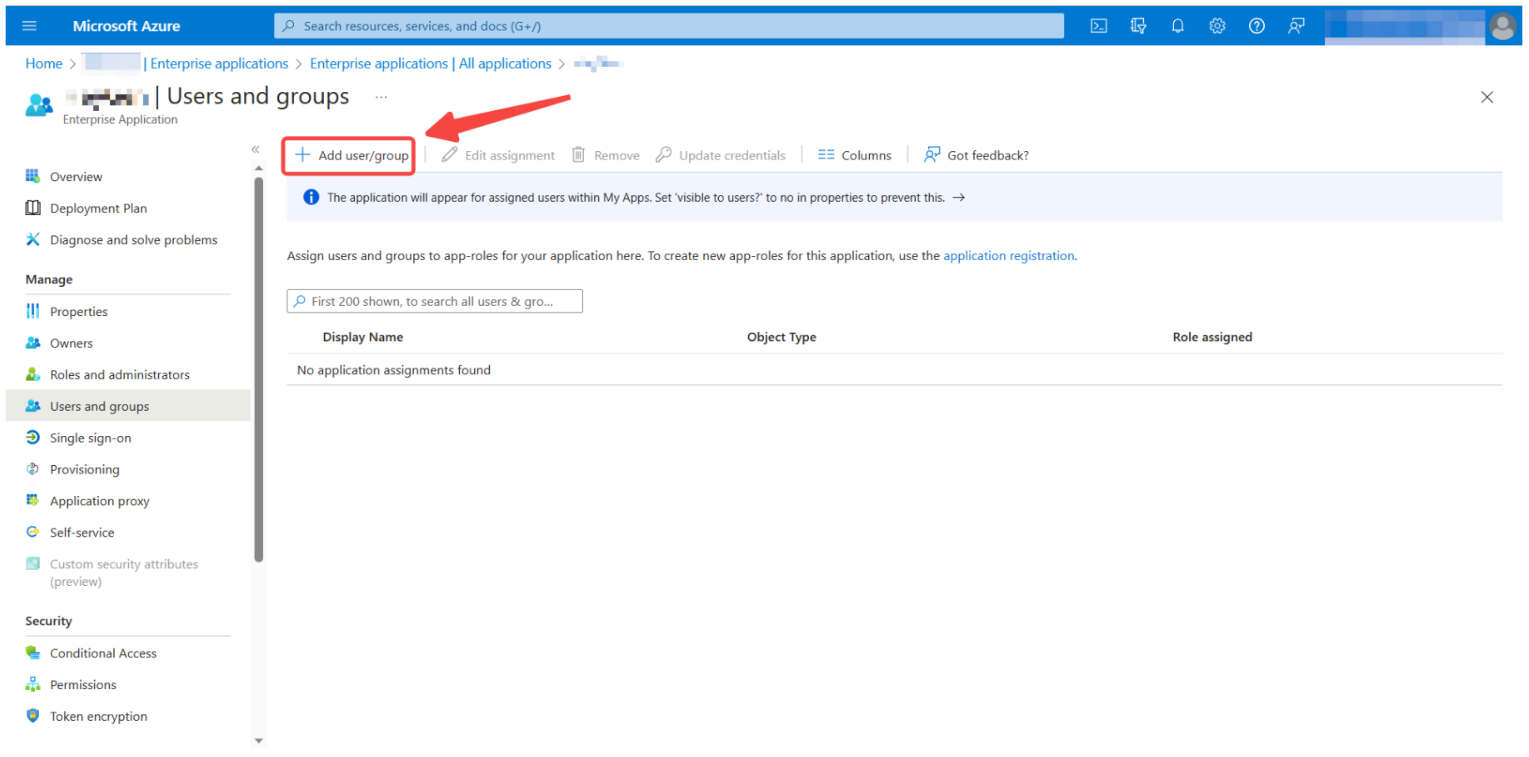 Botón Add user/group