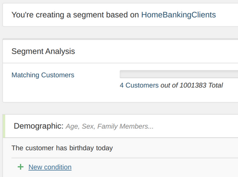 Number of clients who match the condition