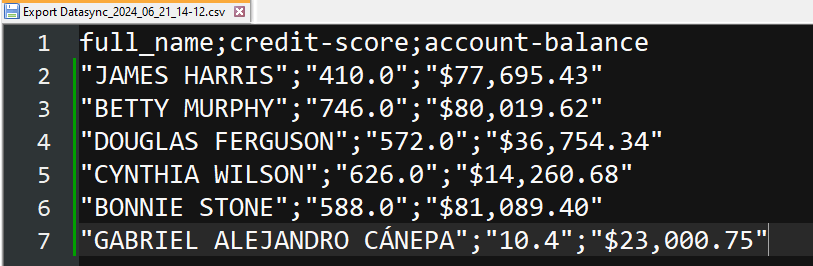 Transformed numbers in an export file