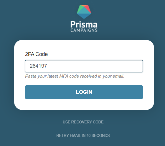 Email 2FA Login