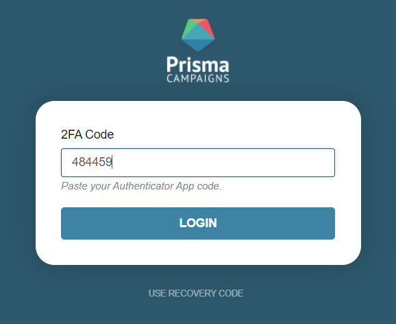 Authenticator App 2FA Login